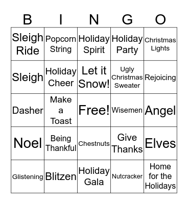 Christmas Bingo Card