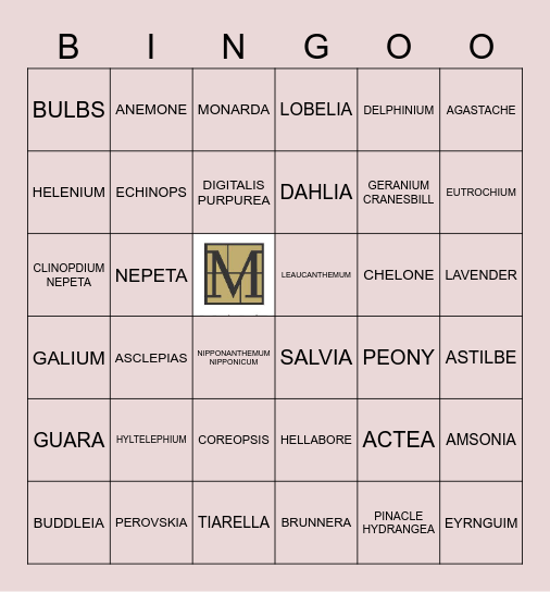 POTW bingo! Bingo Card