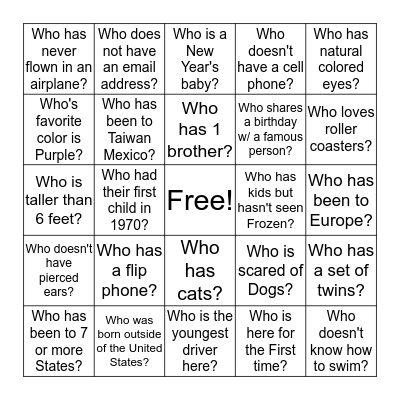 I GOT IT Bingo Card