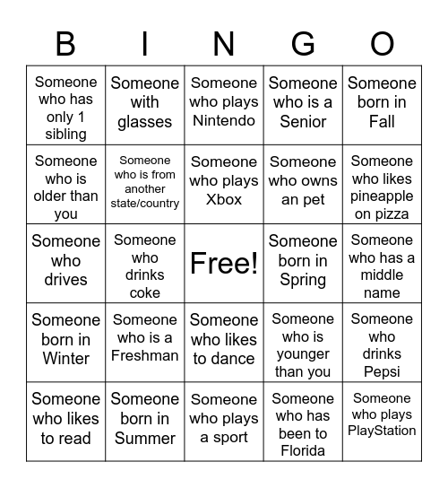 Bingo Card