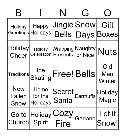 Christmas Bingo Card