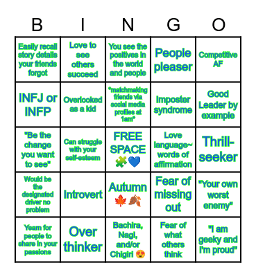 ISAGI YOICHI KINNIE BINGO Card