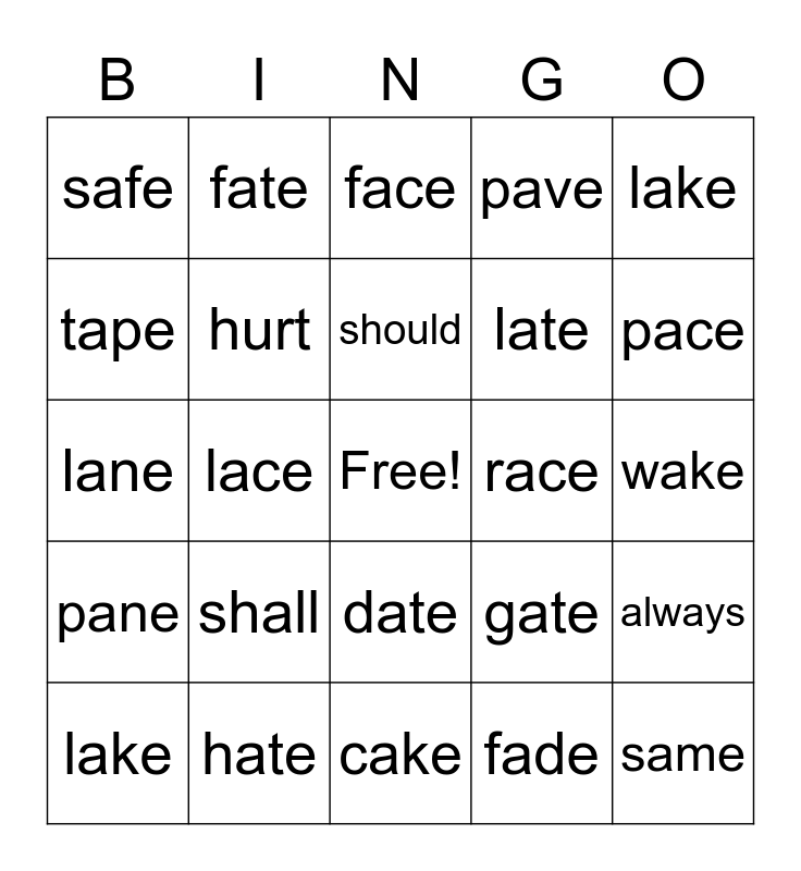 Module 6 Week 2 Bingo Card