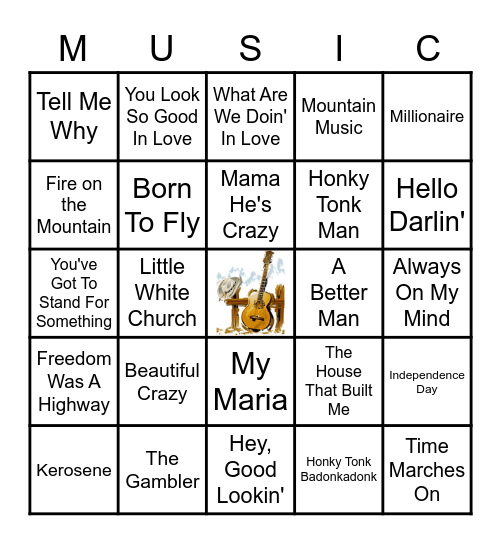 COUNTRY CLUB Bingo Card