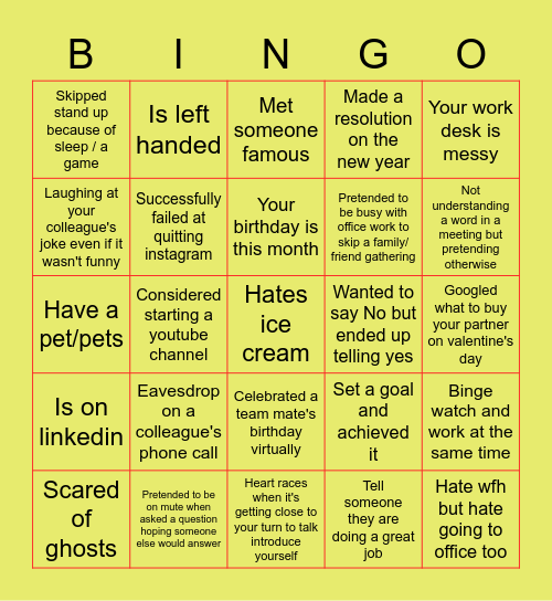Bingo Card