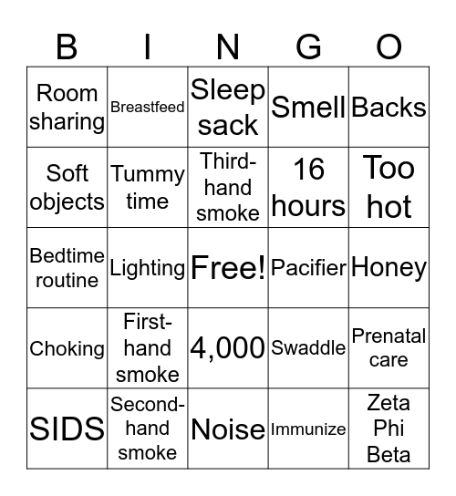 Center for Black Women's Wellness Bingo Card
