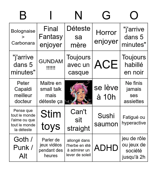 Mathilde compatible Bingo Card