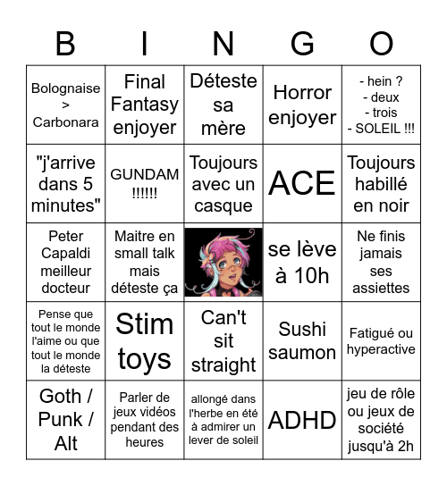 Mathilde compatible Bingo Card