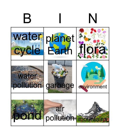 Project Earth Bingo Card