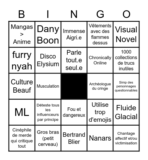 Bingo JohnnyLeFaux Bingo Card