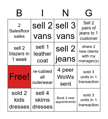 BILLZ IN THE TILLZ BINGO Card