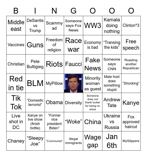 Fox News Bingo Card