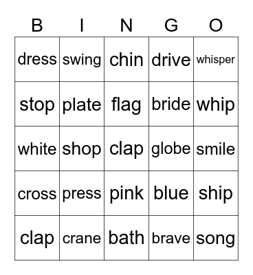 Phonics Bingo! Bingo Card