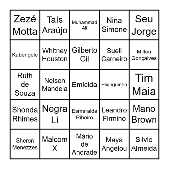 AfroBingo Card