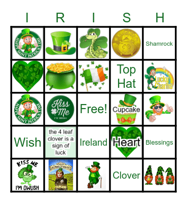 Happy St. Patricks Day Bingo Card