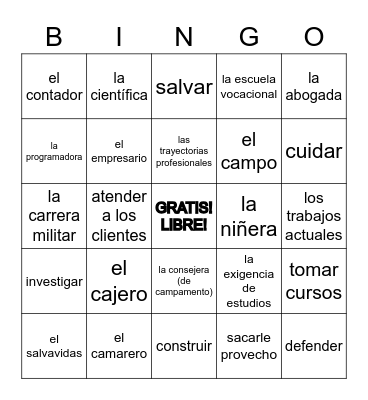 El desarrollo profesional Bingo Card