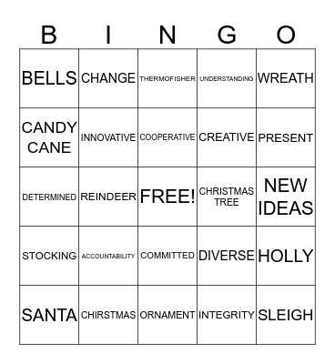 SANTA Bingo Card