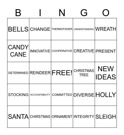 SANTA Bingo Card