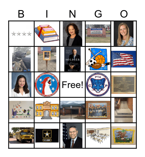 Colin Powell Bingo Board Bingo Card