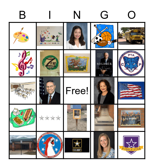 Colin Powell Bingo Board Bingo Card