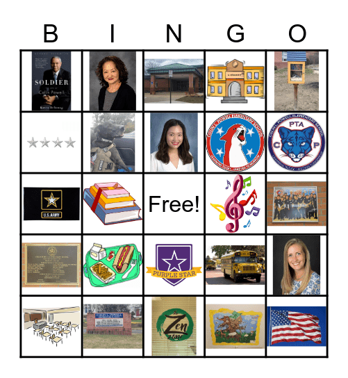 Colin Powell Bingo Board Bingo Card