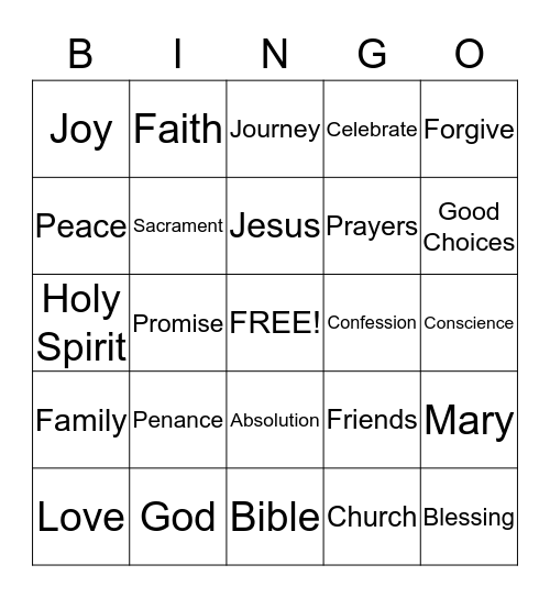 Jesus Loves You! Bingo Card