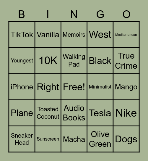 Get to Know Maaria Bingo Card