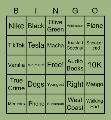 Get to Know Maaria Bingo Card