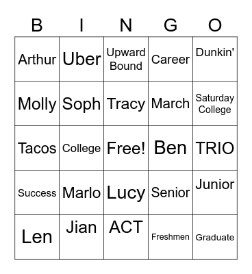 MYSTERY BINGO Card