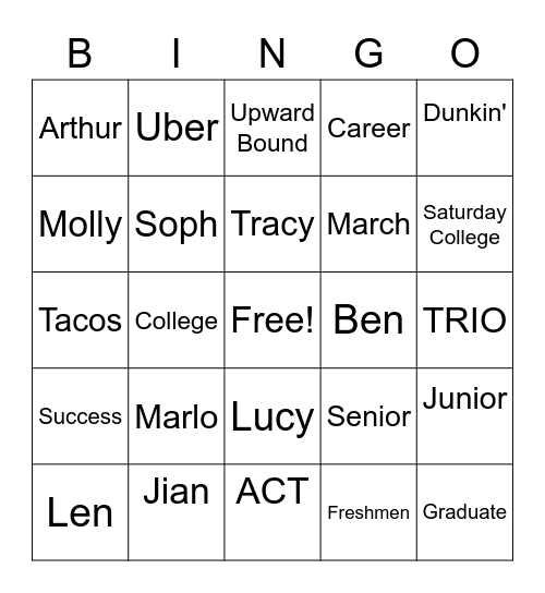 MYSTERY BINGO Card