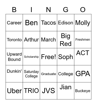 MYSTERY BINGO Card