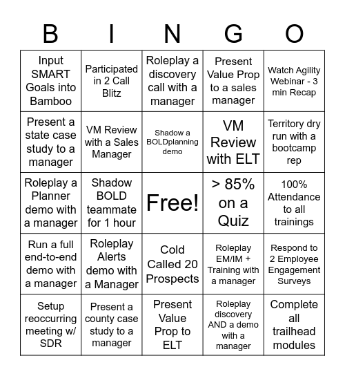 Govt. AE Bootcamp BINGO Card