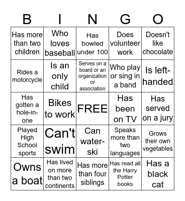 CSO BINGO Card