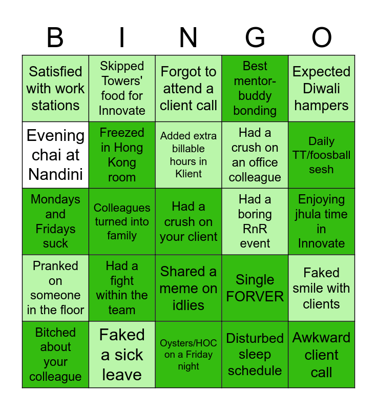 Prisha's Bingo Sheet Bingo Card