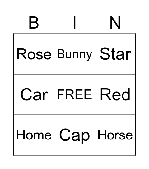 Julia's BINGO! Bingo Card