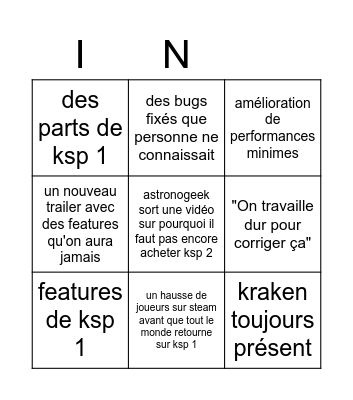 ksp update bingo Card