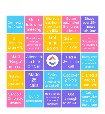 Call Blitz Bingo Card