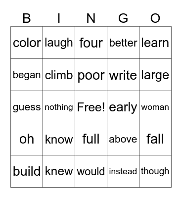 Bingo Card