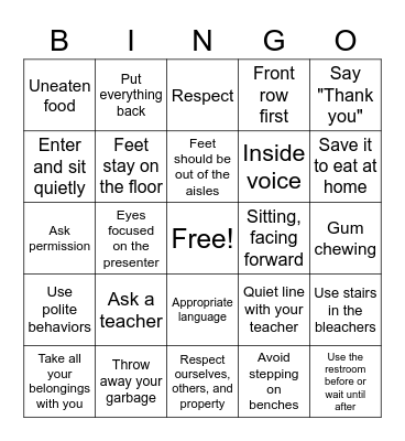 Cool Tools Bingo Card