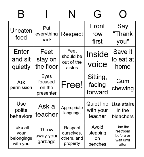 Cool Tools Bingo Card