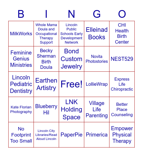 Babe Lincoln Bingo Card