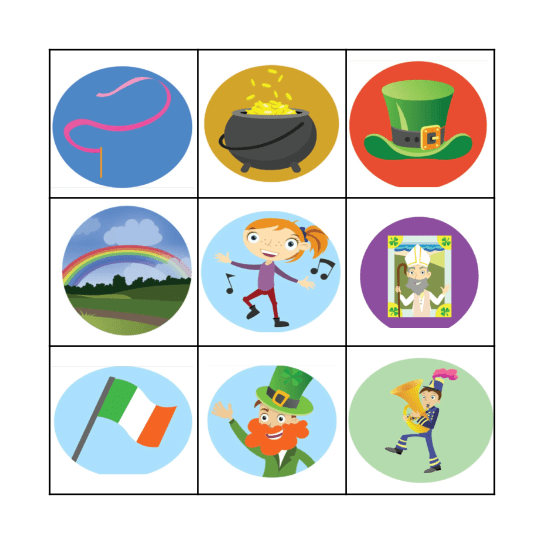 Lá fhéile Pádraig Bingo Card