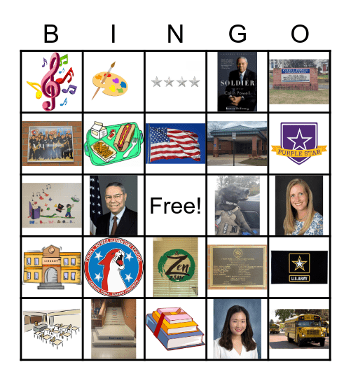 Colin Powell Bingo Board Bingo Card