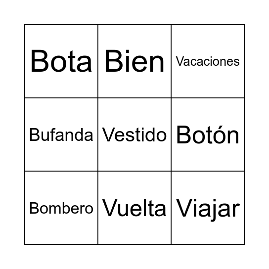 Bingo Card