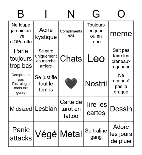 Lunealys Bingo Card
