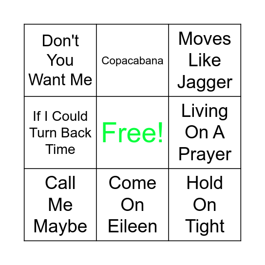 All Or Nothing Bingo Card