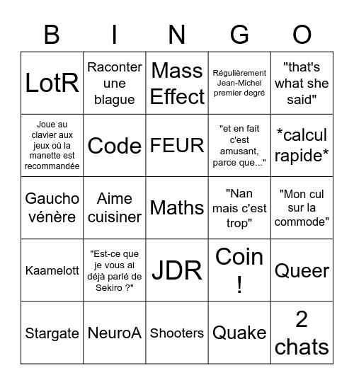 Volus Bingo Card