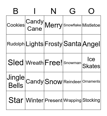 Holiday Bingo Card