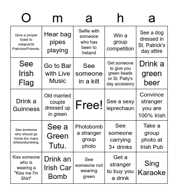 Unpredictables Crew Bingo Card