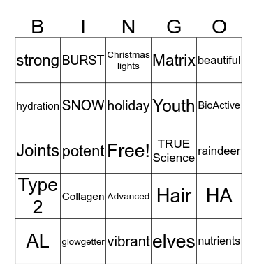 NeoCell Holiday Party 3 Bingo Card